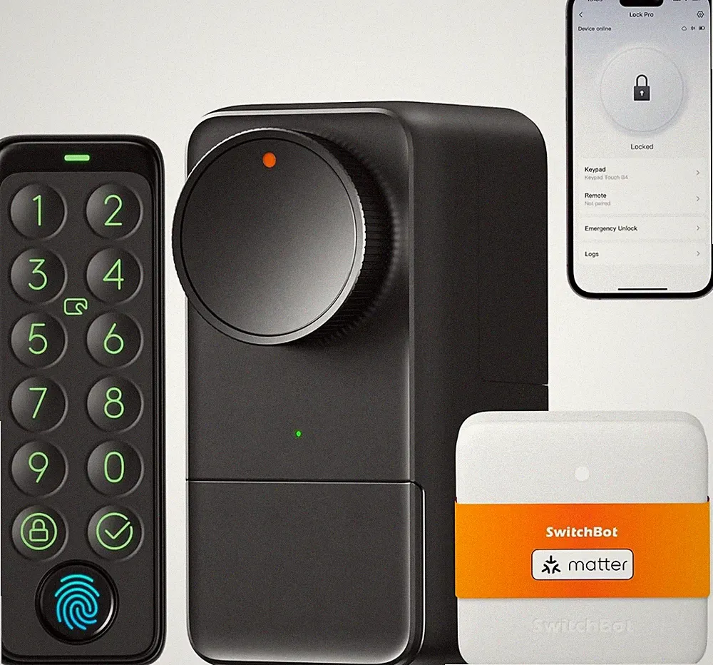 Türschloss smart Fingerabdruck Touchscreen Alexa Google Matter Haustür WLAN App