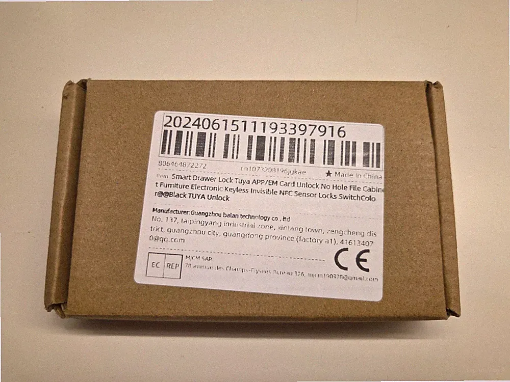 🔐 Tuya Smart Lock CL20-BT Schwarz Bluetooth NFC Möbelschloss