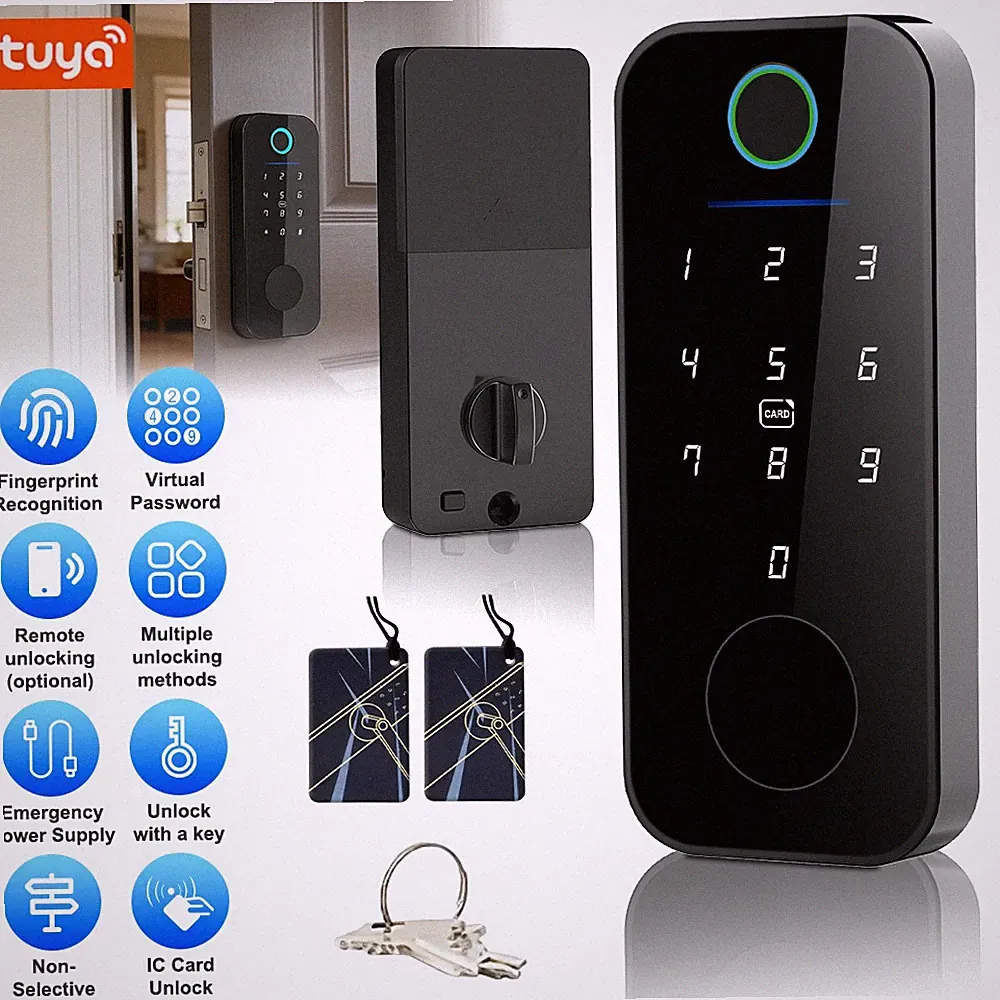 Tuya Smart Türschloss Passwort Fingerabdruck Bluetooth elektronischer Deadlock