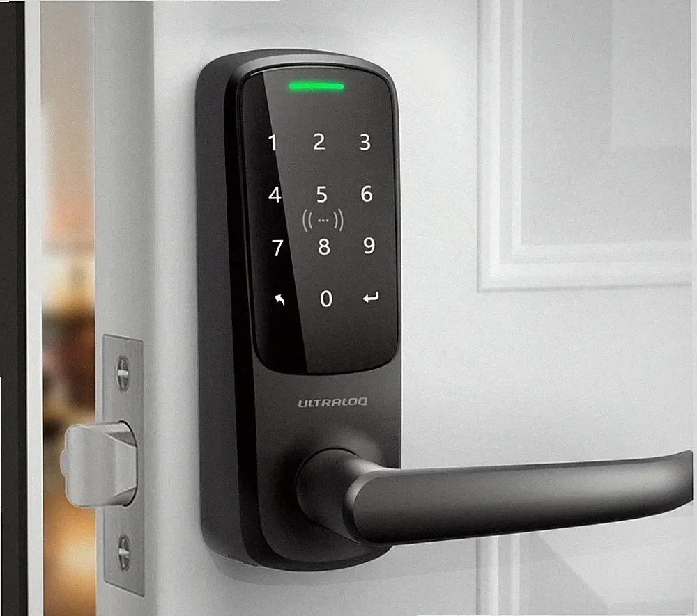 ULTRALOQ Latch 5 Built-in WiFi Smart Lock mit NFC, 5-in-1 Keyless Lock, Schwarz