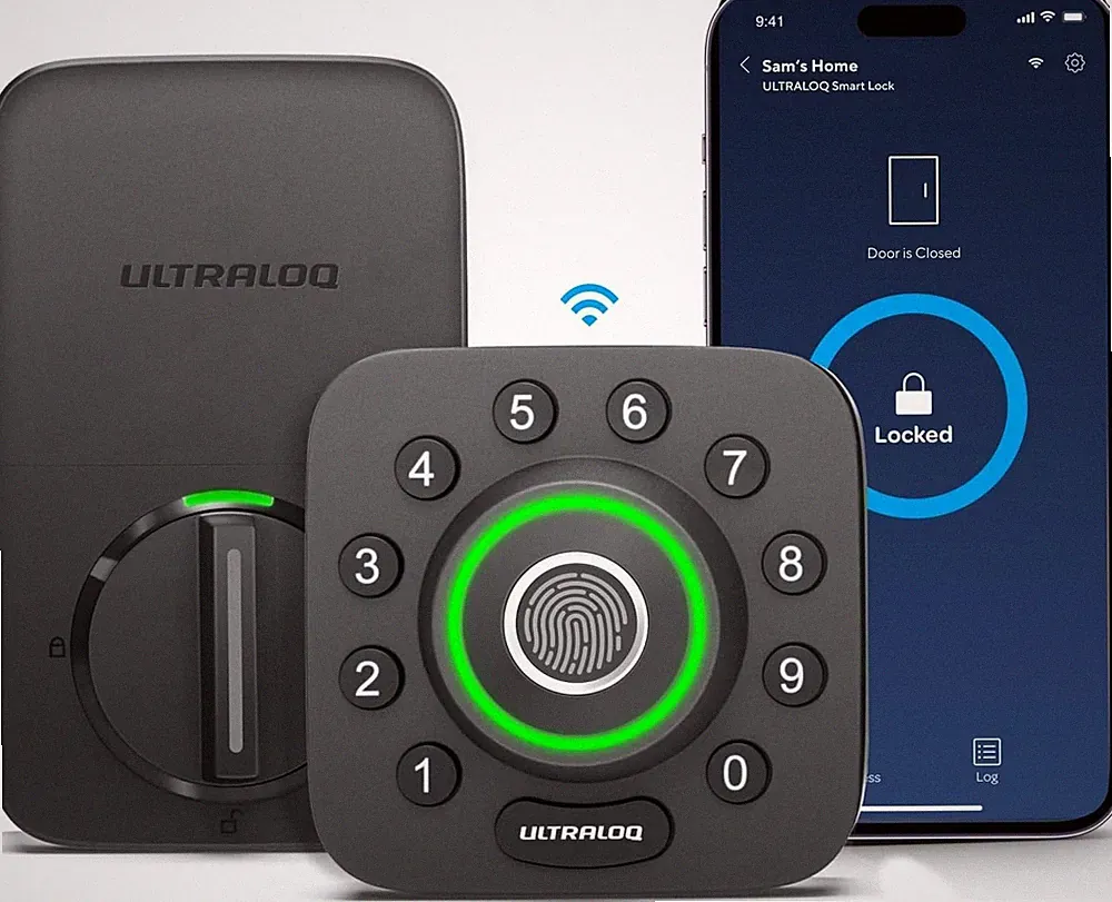 ULTRALOQ U-Bolt Pro WiFi Smart Lock with Door Sensor, 8-in-1 Keyless Entry Door