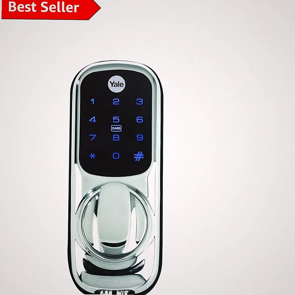 Verchromtes Smart Lock: Schlüsselloses Türöffnungssystem mit App-Steuerung & Notstrom