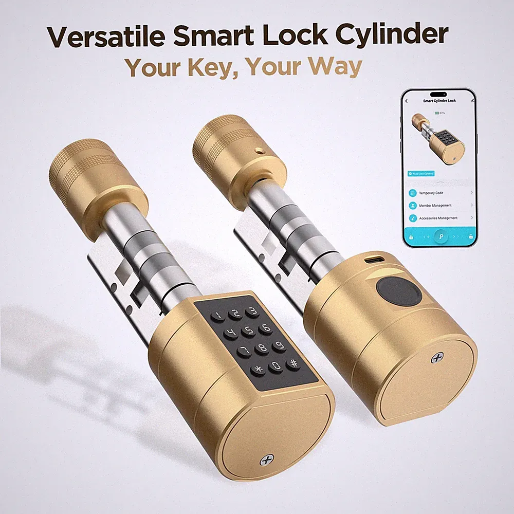 Viladepot Smart Lock Zylinder Fingerabdruck Türschloss App Steuerung Innen
