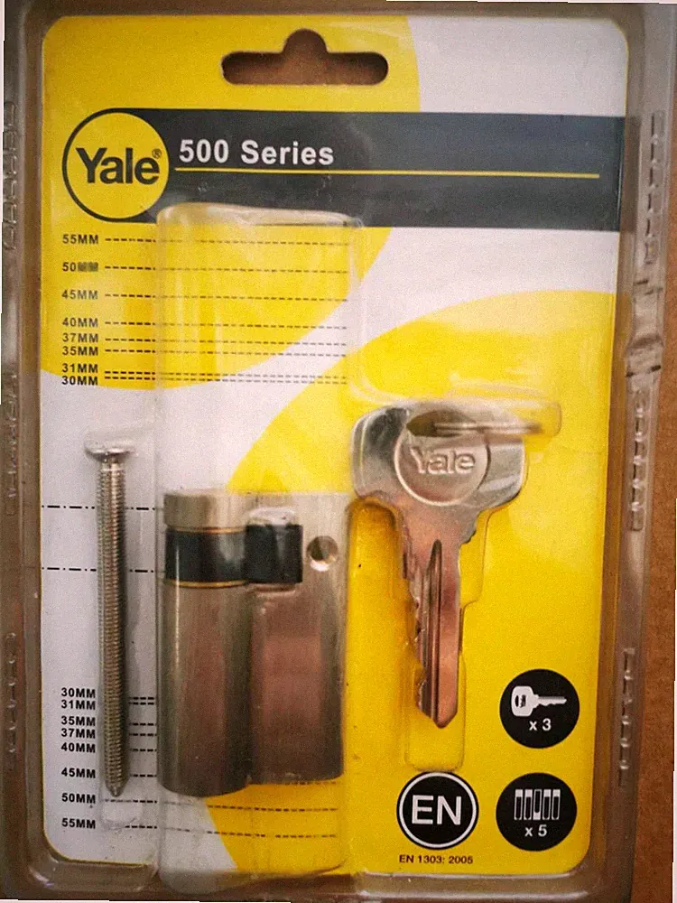 YALE 50 MM - HALBZYLINDER TÜRSCHLOSS EINSEITIG ZYLINDER EURO 500 SERIE