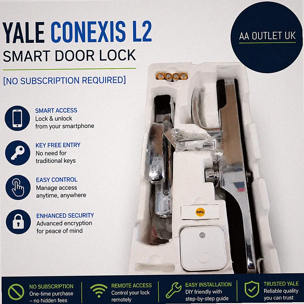 Yale Conexis L2 Smart Türschloss Fernzugriff Alexa Google Assistant Chrom