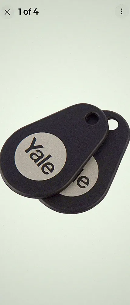 Yale P-YD-01-CON-RFIDT-BL Smart Türschloss Schlüsselschilder, schwarz, Doppelpack