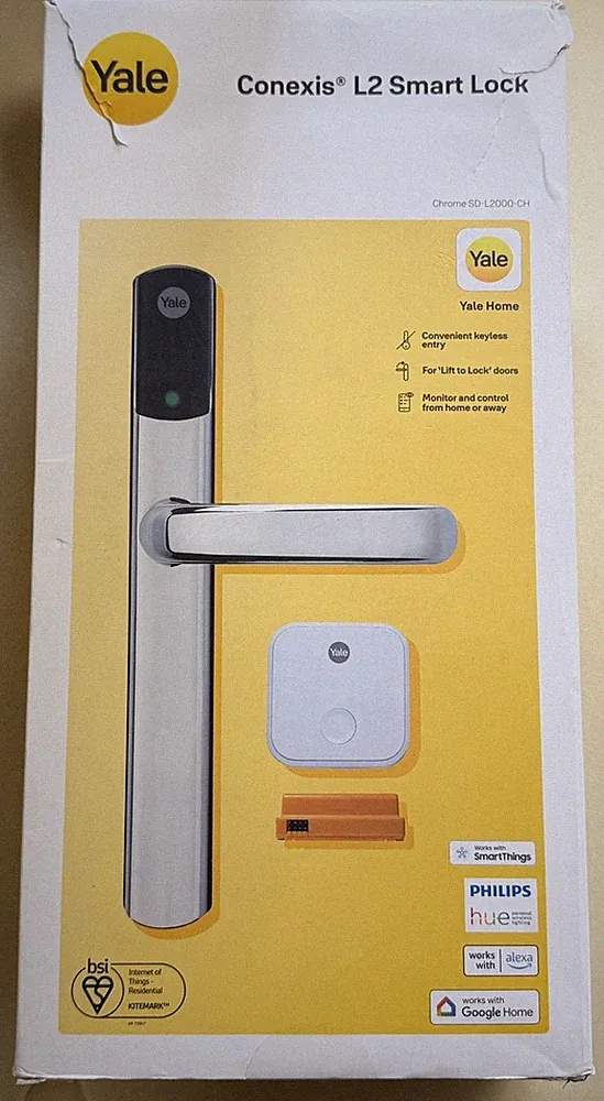 Yale Smart Türschloss Conexis L2 funktioniert mit Alexa Google Wifi Keyless Türschloss