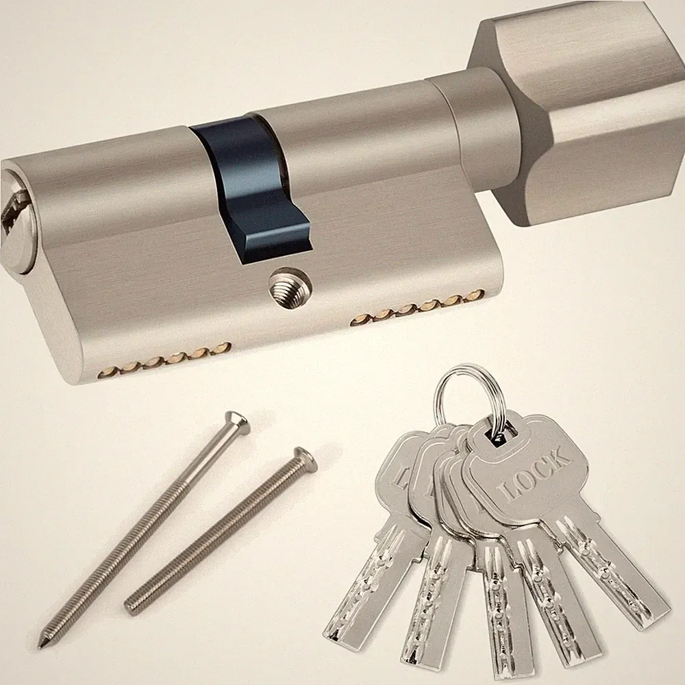 Zylinderschloss 30 30 mit Schlüssel Set Türschloss für Innentüren Metall